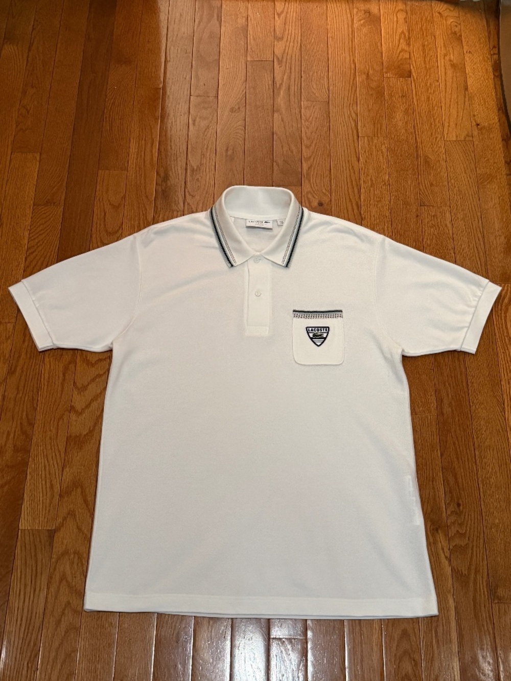 NWT LACOSTE Pocket Polo with Collar Detail